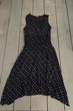 Mexx Zwarte jurk met wit, blauw, paars gewicht, Kleding | Dames, Jurken, Maat 38/40 (M), Onder de knie, Zo goed als nieuw, Zwart