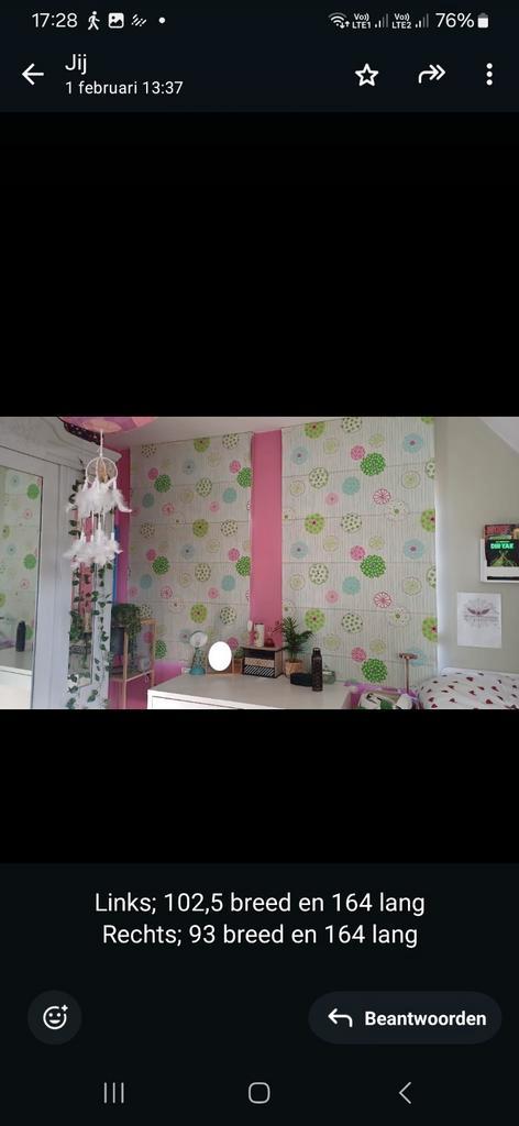Vouwgordijnen kinderkamer verduisterend, Huis en Inrichting, Stoffering | Behang, Ophalen