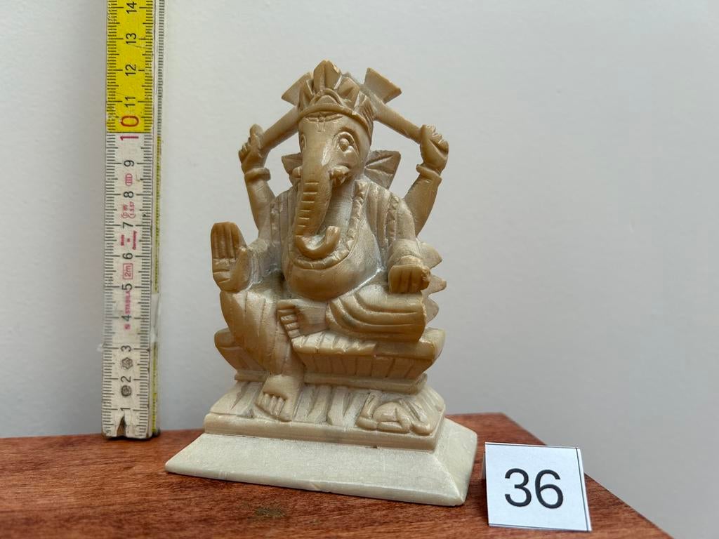 Ganesh - marmeren beeldje - 36, Ophalen of Verzenden