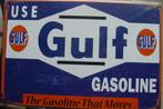 gulf gasoline reklame - metaal -, Collections, Marques & Objets publicitaires, Enlèvement ou Envoi