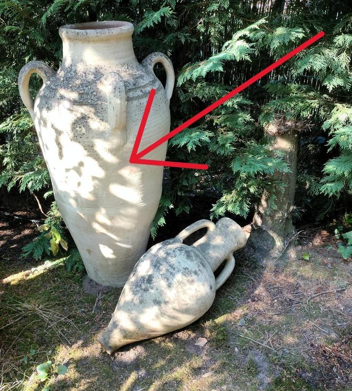 AMPHOOR. Terracotta. 4 handvaten. H.95cm. 30kg., Antiek en Kunst, Antiek | Keramiek en Aardewerk, Ophalen