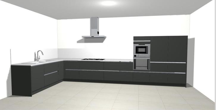greeploze keuken meubelen nieuw, Huis en Inrichting, Keuken | Complete keukens, Nieuw, Hoekkeuken, Grijs, Greeploos, Hoogglans of Gelakt