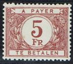 Strafportzegel TX62 België postfris, Postzegels en Munten, Overig, Zonder stempel, Verzenden, Postfris