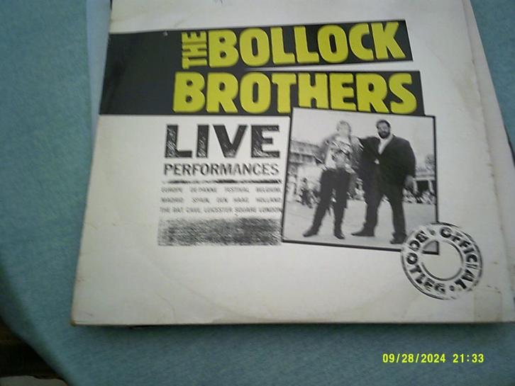 The Bollock Brothers – Live Performances - Official Bootleg, Cd's en Dvd's, Vinyl | Rock, Zo goed als nieuw, Alternative, 12 inch
