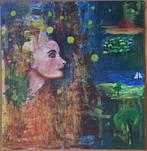 Acrylverf op hout „Vacation dream”, Antiek en Kunst, Kunst | Schilderijen | Modern, Ophalen of Verzenden
