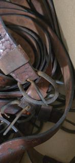 ZWARE MASSIEF LEDEREN RIEMEN UIT PERU, Kleding | Dames, Riemen en Ceinturen, Ophalen, Heupriem, Zo goed als nieuw, 3 tot 5 cm