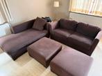 Bankstel, meridiaan, 2 voetenbankjes., Huis en Inrichting, Ophalen, Gebruikt