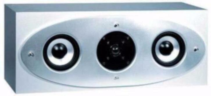 Center speaker 2-Weg, 60 Watt Zilver-Grijs Nieuw, Audio, Tv en Foto, Luidsprekerboxen, Nieuw, Center speaker, 60 tot 120 watt
