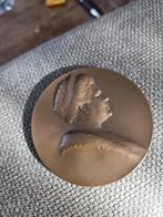 Medaille brons profiel portret Isabella, Verzamelen, Militaria | Algemeen, Ophalen of Verzenden