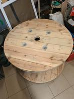 Bobijn / houten kabelhaspel (salon tafel), Ophalen, Zo goed als nieuw, Rond, Hout