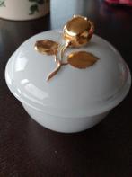 Porseleinen potje, verguld roosje, Furstenberg, Ophalen of Verzenden