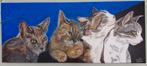 Acryl schilderij katten, Antiek en Kunst, Ophalen