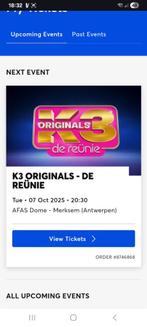 K3 Originals., Tickets en Kaartjes, Twee personen, Oktober