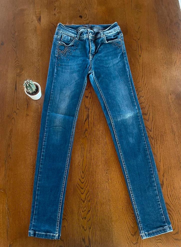 Jeansbroek dames, Kleding | Dames, Spijkerbroeken en Jeans, Zo goed als nieuw, W27 (confectie 34) of kleiner, Blauw, Ophalen of Verzenden