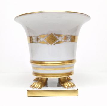 Herend Hongarije porseleinen Empire Gold Ribbon vaasje. beschikbaar voor biedingen