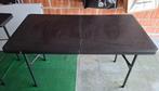Zwarte opvouwbare tafel, Tuin en Terras, Ophalen, Gebruikt, Rechthoekig