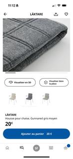 6 Housses pour chaises (grises) neuves - läktare ikea, Gris, Comme neuf, Enlèvement, Cinq, Six Chaises ou plus