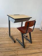 Vintage schoolbank en stoel, Kinderen en Baby's, Ophalen, Gebruikt, Tafel(s) en Stoel(en)