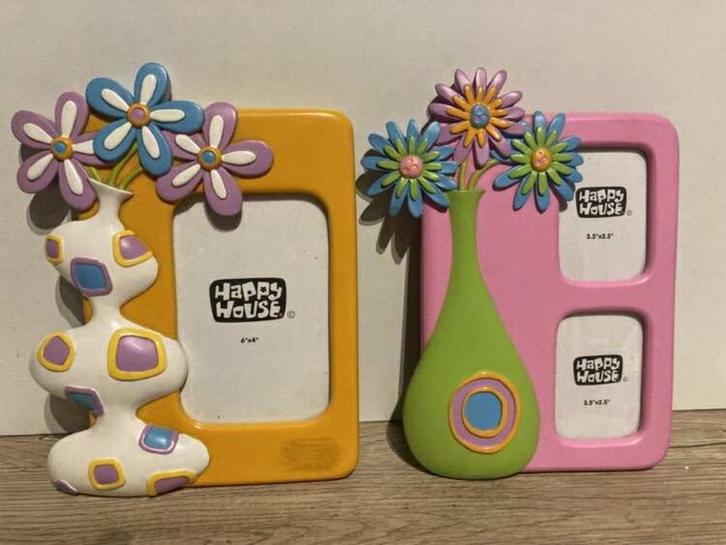 2 3D-frames van Happy house in hars, Huis en Inrichting, Woonaccessoires | Lijsten, Zo goed als nieuw, Minder dan 50 cm, Kunststof