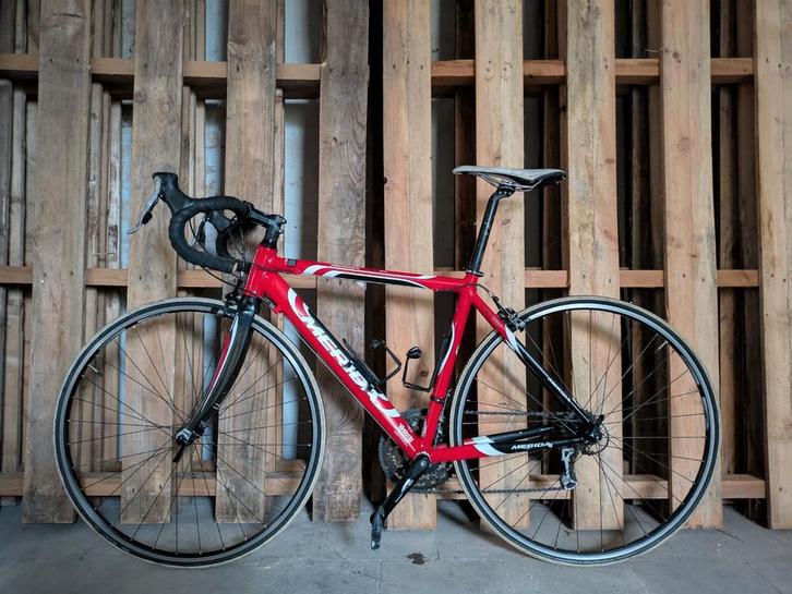 Merida koersfiets + fietsschoenen, Fietsen en Brommers, Fietsen | Racefietsen, Gebruikt, Aluminium, Ophalen