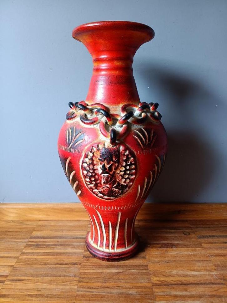 Grote aparte vintage vloervaas, Antiek en Kunst, Antiek | Vazen, Ophalen of Verzenden