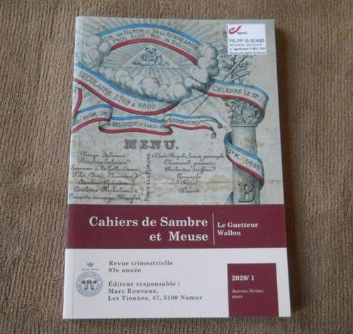 Cahiers de Sambre et Meuse 2020 / 1 - Namur franc-maçonnerie, Livres, Histoire nationale, Enlèvement ou Envoi