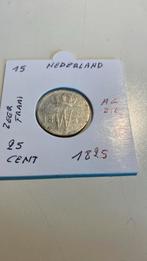 Nederland 25 cent 1825 zilver zeer fraai, 25 centimes, Enlèvement ou Envoi, Argent