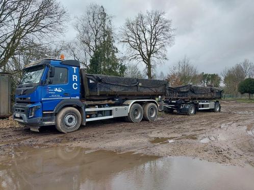 volvo fmx + ajk aanhanger + 2 containers, Auto's, Vrachtwagens, Bedrijf, Volvo, Euro 5, Handgeschakeld, Ophalen