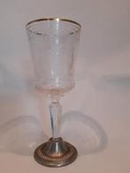 ANTIEK GLAS MET GEGRAVEERD WAPENSCHILD VAN ANTWERPEN 1909, Antiek en Kunst, Antiek | Glaswerk en Kristal, Ophalen