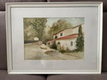 Aquarel schilderij beschikbaar voor biedingen