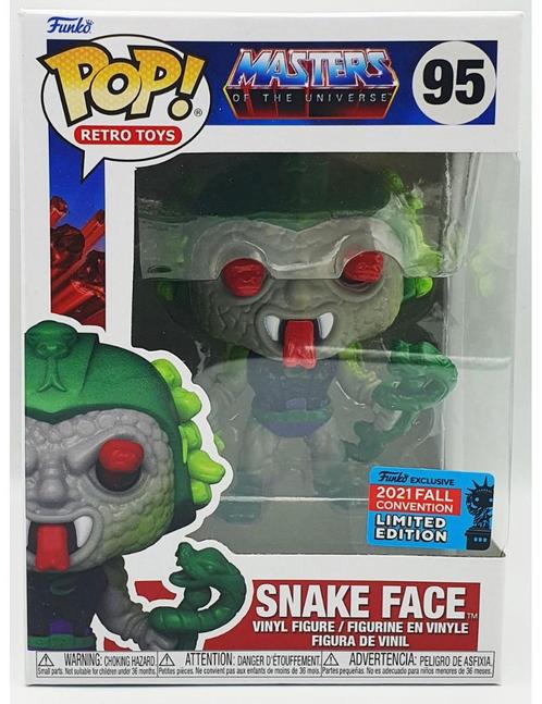 Funko POP Masters Of The Universe Snake Face (95), Collections, Jouets miniatures, Comme neuf, Envoi