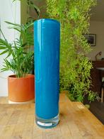 Dean Flowers blauwe vaas, Gebruikt, Blauw, Ophalen of Verzenden, Glas