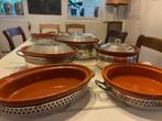 Wiskemann set van terracotta en zilverkleurig metaal, Antiek en Kunst, Ophalen of Verzenden