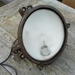 Massieve Franse industriële wandlamp SAMMODE ca 1960, Ophalen of Verzenden, Zo goed als nieuw, Glas