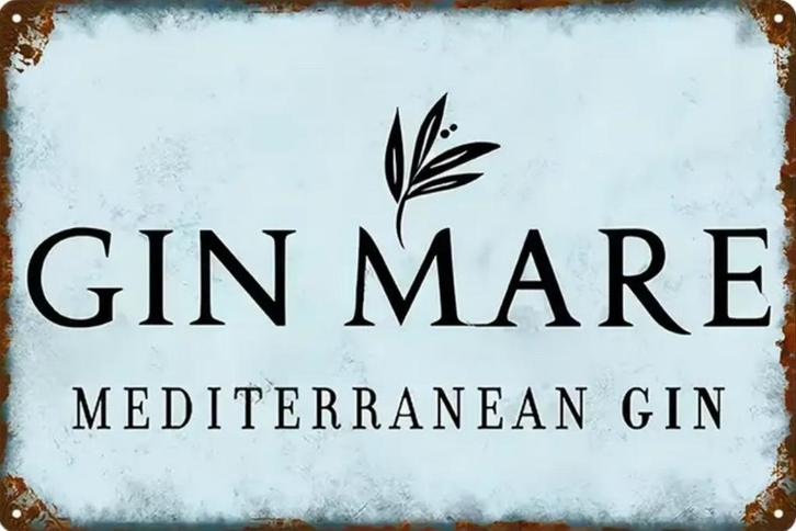 Reclamebord vintage Gin Mare gin - mancave poolhouse nieuw, Verzamelen, Merken en Reclamevoorwerpen, Zo goed als nieuw, Reclamebord