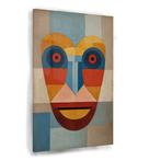Portrait abstrait de visage Peinture sur verre 100x150cm + S, Antiquités & Art, Envoi
