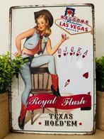 Panneau d'affichage en métal Las Vegas, Collections, Marques & Objets publicitaires, Enlèvement ou Envoi, Panneau publicitaire