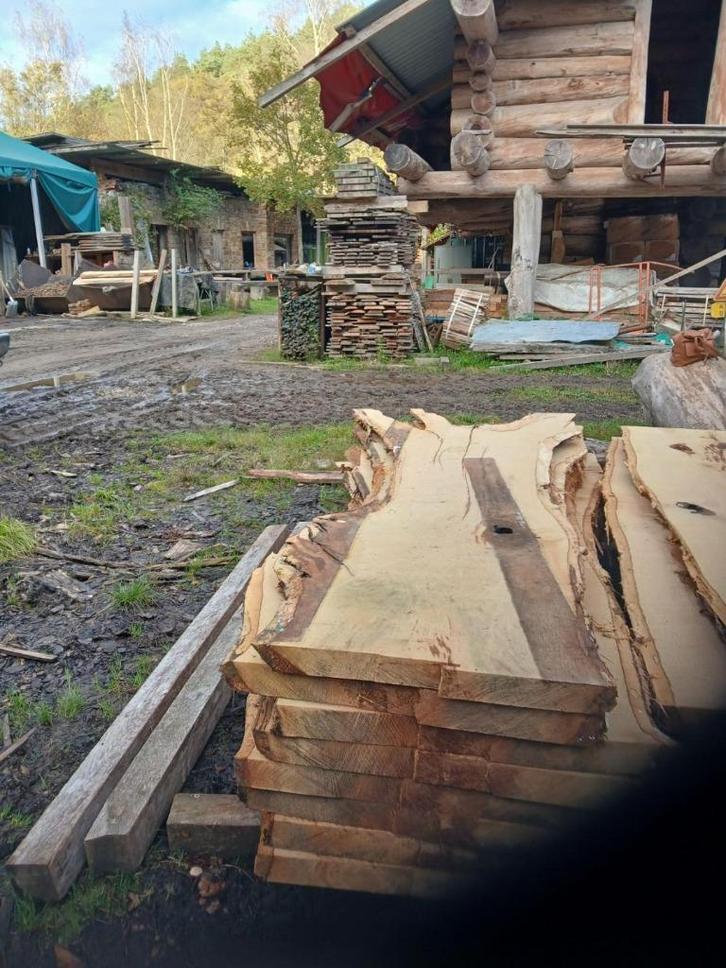 Plateaux bois de chêne Plateau 1: - L: 2,17 m l: 63 cm Ep: 6, Doe-het-zelf en Bouw, Hout en Planken, Zo goed als nieuw, Plank