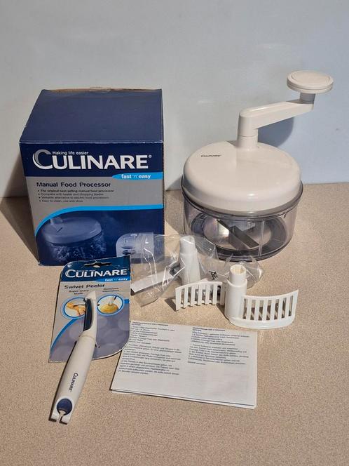 CULINARE fast 'n' easy manuele food processor en schiller, Huis en Inrichting, Keuken | Bestek, Zo goed als nieuw, Kunststof, Ophalen of Verzenden