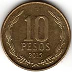 Chili : 10 pesos 2015 Monnaie Utrecht KM#228.2 Ref 14876, Amérique du Sud, Enlèvement ou Envoi, Monnaie en vrac