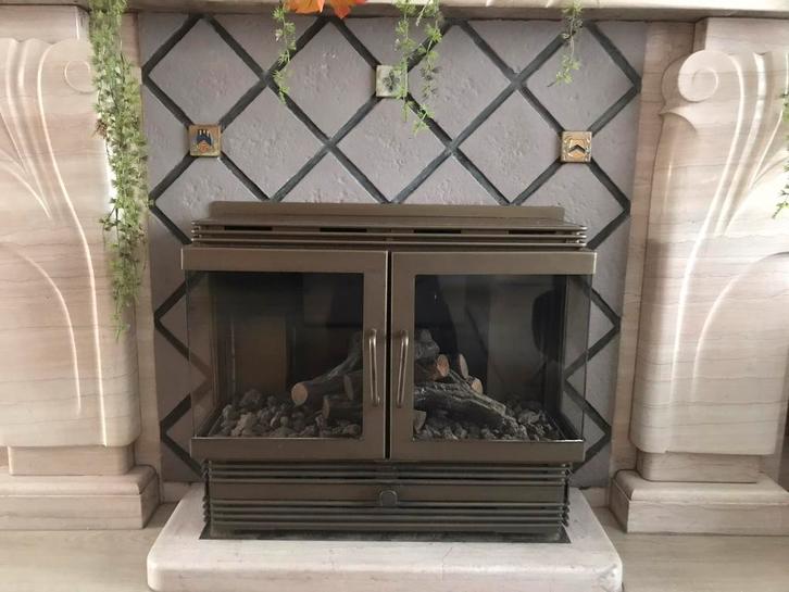 Mooie design kachel op gas, Huis en Inrichting, Haarden, Zo goed als nieuw, Ophalen