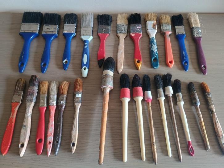 Verfborstels 1,5 €/stuk, Doe-het-zelf en Bouw, Schildersmaterialen, Ophalen of Verzenden
