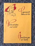 Sabena-boekje „Wat de stewardess je vertelt”, Ophalen of Verzenden, Zo goed als nieuw