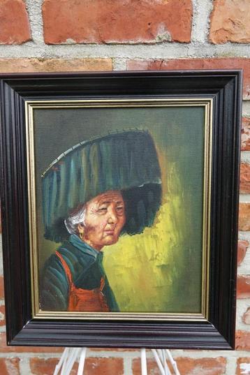 klein olieverfschilderij op doek beschikbaar voor biedingen