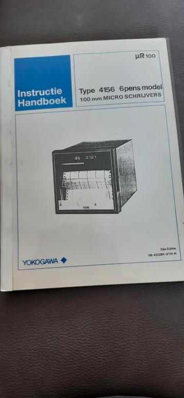 Instructie handboek 100mm micro schrijver  type 4156 6pens  beschikbaar voor biedingen