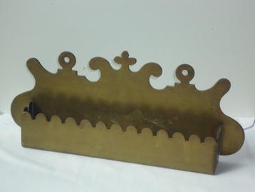 antiek pre-1900 bronzen wandrek muurbak pijpenrek bak doos beschikbaar voor biedingen