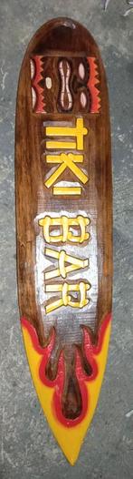 plaque Tiki bar 1m en bois d albesia, Antiquités & Art, Enlèvement ou Envoi