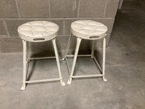 Vintage industriële krukken jaren 1950, Huis en Inrichting, Krukjes, Gebruikt, Overige materialen, Ophalen