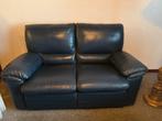 Lederen 2 zit, Huis en Inrichting, Zetels | Zetels, Ophalen, Gebruikt, Tweepersoons, Rechte bank