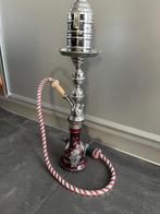 Shisha waterpijp rood met “zilver”, Ophalen, Zo goed als nieuw, (Water)pijp